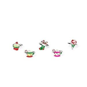 Paparazzi starlet shimmer kids Christmas Xmas 10 piece rings set